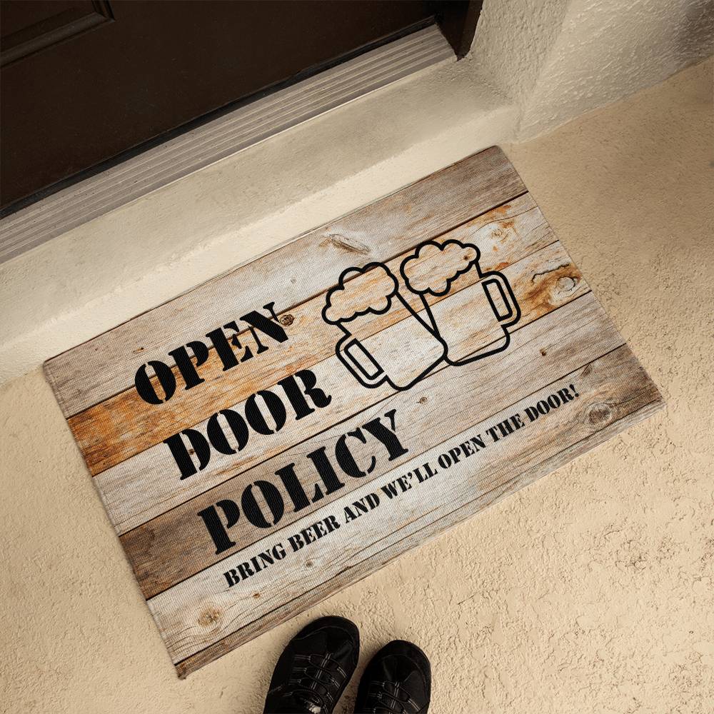 Funny Door Mat - Bring beer and we'll open the door