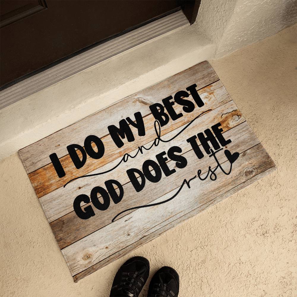 Christian Door Mat | I do my best and God does the rest