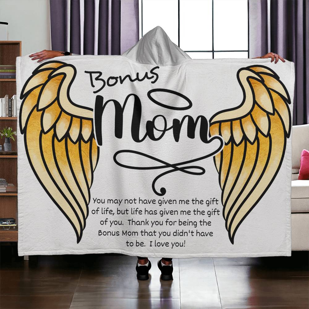 Hooded Blanket | Bonus Mom Angel | Bonus Mom Gift