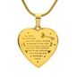 To My Wife - Engraved Heart Necklace