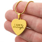 Engraved I Am Enough - Heart Necklace - question