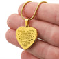 To My Wife - Engraved Heart Necklace