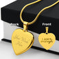 Engraved I Am Enough - Heart Necklace - question