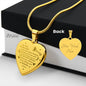 To My Wife - Engraved Heart Necklace