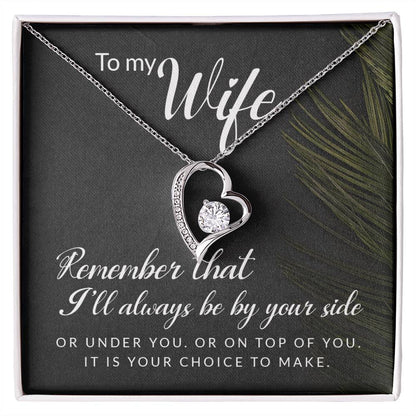 To My Wife Necklace - Forever Love Heart