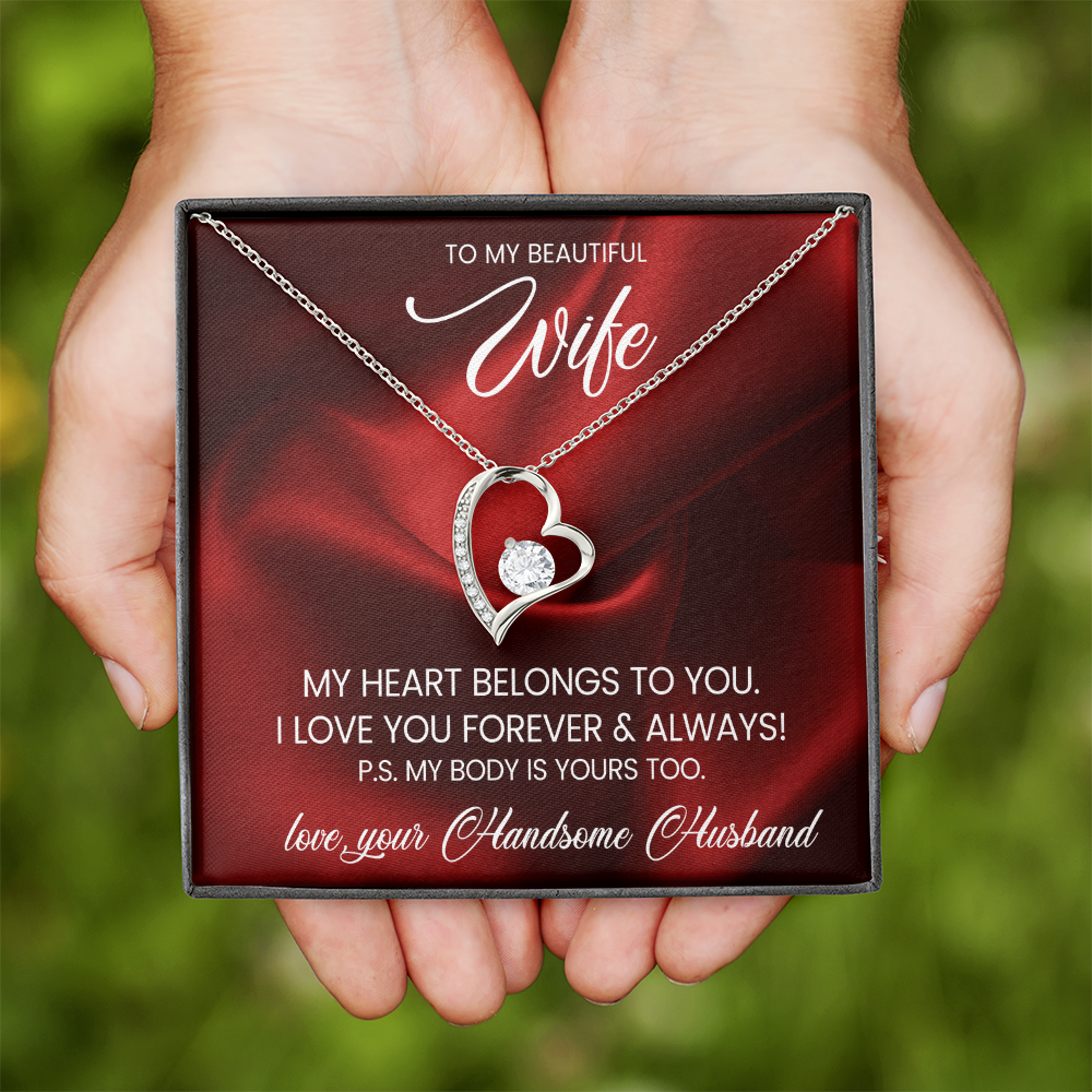 My Heart Belongs To You - Forever Love Necklace, Message Card and Gift Box