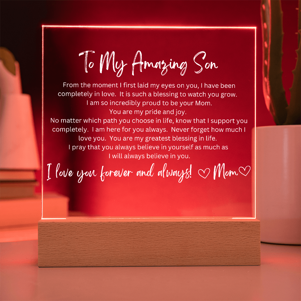 To My Amazing Son - Printed Acrylic