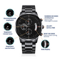 To My Son - Blessed and Proud of You - Black Chronograph Watch