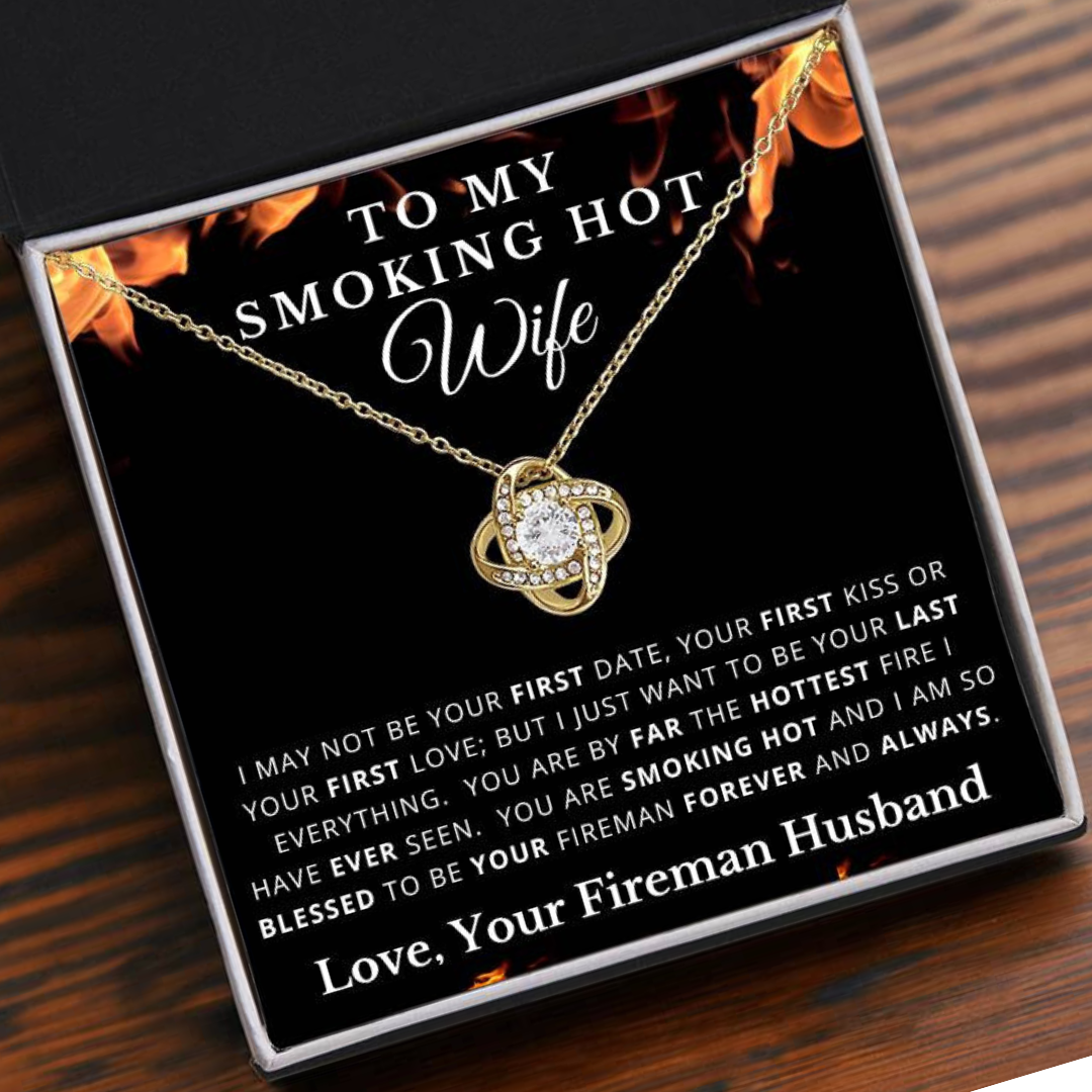 To My Smoking Hot Wife - Love Knot Necklace