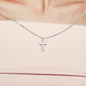 Silver Cross Necklace, Tiny Cross, Stainless Steel, Dainty Cross Necklace, Gift for Her, Necklaces for Women, Girl Cross, Personalized Gift