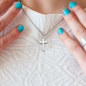 Silver Cross Necklace, Tiny Cross, Stainless Steel, Dainty Cross Necklace, Gift for Her, Necklaces for Women, Girl Cross, Personalized Gift