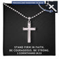 Stand Firm in Faith | Personalized Cross Necklace