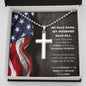 My Husband Gave All -Engraved Cross Necklace