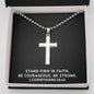 Stand Firm in Faith | Personalized Cross Necklace