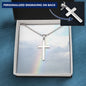 Summer Jewelry, Personalized Gift, Cross Necklace, Waterproof, Stainless Steel, 14k White Gold