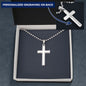 Summer Jewelry, Personalized Gift, Cross Necklace, Waterproof, Stainless Steel, 14k White Gold