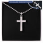 Mens Personalized Cross Necklace, Man Cross Necklace, Cross Necklace Man, Mens Silver Cross, Waterproof Necklace, Stainless Steel Cross Gift