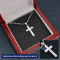 Mens Personalized Cross Necklace, Man Cross Necklace, Cross Necklace Man, Mens Silver Cross, Waterproof Necklace, Stainless Steel Cross Gift