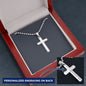 Summer Jewelry, Personalized Gift, Cross Necklace, Waterproof, Stainless Steel, 14k White Gold