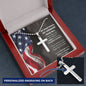 My Husband Gave All -Engraved Cross Necklace