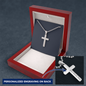 Summer Jewelry, Personalized Gift, Cross Necklace, Waterproof, Stainless Steel, 14k White Gold