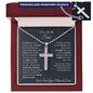 To Our Son From Mom and Dad Engraved Cross Necklace Graduation Gift for Son Men Jewelry Son Gift For Birthday Military Graduation Gift