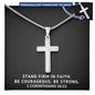 Stand Firm in Faith | Personalized Cross Necklace