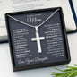 To My Loving Mom | Everythying I Am | Personalized Cross Necklace