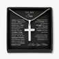 To My Son Cross Necklace