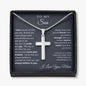 Personalized To My Son Cross Necklace