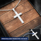 Mens Personalized Cross Necklace, Man Cross Necklace, Cross Necklace Man, Mens Silver Cross, Waterproof Necklace, Stainless Steel Cross Gift