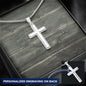 Mens Personalized Cross Necklace, Man Cross Necklace, Cross Necklace Man, Mens Silver Cross, Waterproof Necklace, Stainless Steel Cross Gift