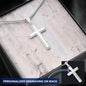 Mens Personalized Cross Necklace, Man Cross Necklace, Cross Necklace Man, Mens Silver Cross, Waterproof Necklace, Stainless Steel Cross Gift
