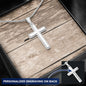 Mens Personalized Cross Necklace, Man Cross Necklace, Cross Necklace Man, Mens Silver Cross, Waterproof Necklace, Stainless Steel Cross Gift