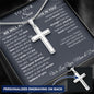 Graduation Gift for Son | Believe in You | Personalized Cross Necklace