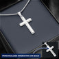 Mens Personalized Cross Necklace, Man Cross Necklace, Cross Necklace Man, Mens Silver Cross, Waterproof Necklace, Stainless Steel Cross Gift
