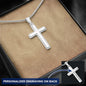 Mens Personalized Cross Necklace, Man Cross Necklace, Cross Necklace Man, Mens Silver Cross, Waterproof Necklace, Stainless Steel Cross Gift