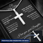 God Made Moms Personalized Cross Necklace