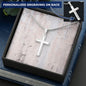 Mens Personalized Cross Necklace, Man Cross Necklace, Cross Necklace Man, Mens Silver Cross, Waterproof Necklace, Stainless Steel Cross Gift