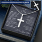 Personalized To My Son Cross Necklace
