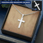 Mens Personalized Cross Necklace, Man Cross Necklace, Cross Necklace Man, Mens Silver Cross, Waterproof Necklace, Stainless Steel Cross Gift