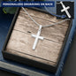 Mens Personalized Cross Necklace, Man Cross Necklace, Cross Necklace Man, Mens Silver Cross, Waterproof Necklace, Stainless Steel Cross Gift