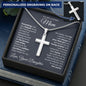 To My Loving Mom | Everythying I Am | Personalized Cross Necklace