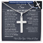 Graduation Gift for Son | Believe in You | Personalized Cross Necklace