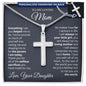 To My Loving Mom | Everythying I Am | Personalized Cross Necklace