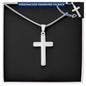 Mens Personalized Cross Necklace, Man Cross Necklace, Cross Necklace Man, Mens Silver Cross, Waterproof Necklace, Stainless Steel Cross Gift