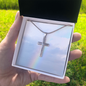 Summer Jewelry, Personalized Gift, Cross Necklace, Waterproof, Stainless Steel, 14k White Gold