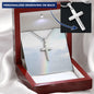 Summer Jewelry, Personalized Gift, Cross Necklace, Waterproof, Stainless Steel, 14k White Gold
