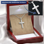 Mens Personalized Cross Necklace, Man Cross Necklace, Cross Necklace Man, Mens Silver Cross, Waterproof Necklace, Stainless Steel Cross Gift