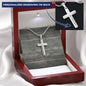 Mens Personalized Cross Necklace, Man Cross Necklace, Cross Necklace Man, Mens Silver Cross, Waterproof Necklace, Stainless Steel Cross Gift